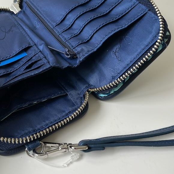 Vera Bradley Cuban Tiles RFID Zip Around Wallet Wristet Clutch - Picture 7 of 11